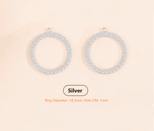 Sterling Silver +Zircon Fashion Pendant