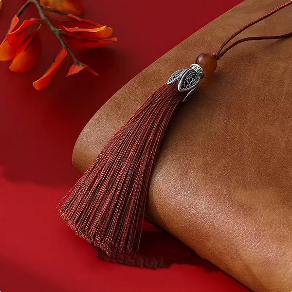 8cm Tassel With Metal Orchid Flower Cap