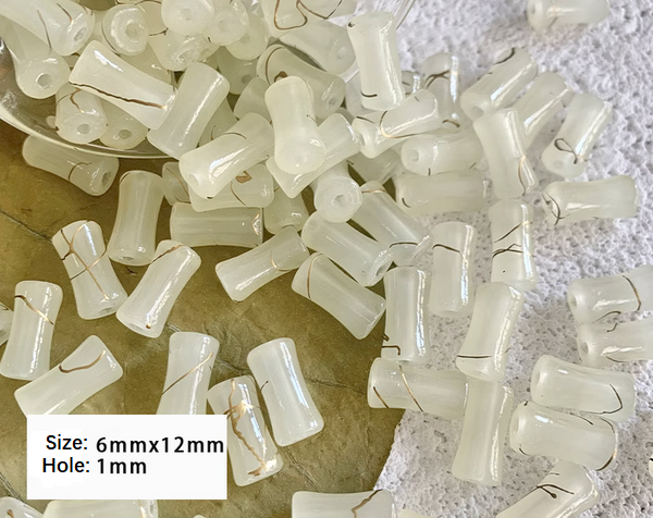 20pcs Glass imitation Jade Ring/Bamboo Joint Spacer