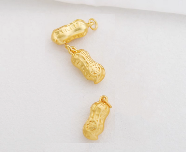 Alloy Peanut (Solid) Shape Pendant 18K Plated - PMHS-02