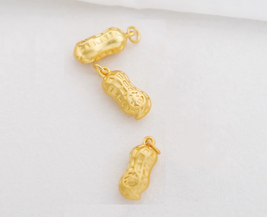 Alloy Peanut (Solid) Shape Pendant 18K Plated - PMHS-02