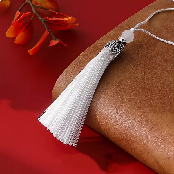 8cm Tassel With Metal Orchid Flower Cap