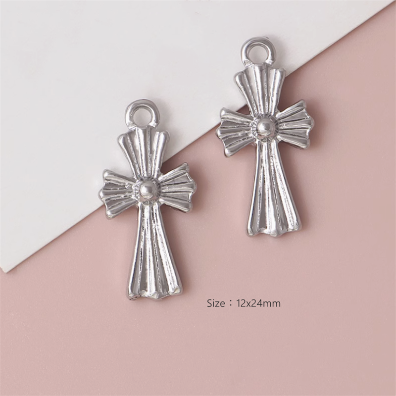 Alloy Platinum Plated Gothic Style Big Cross Pendants