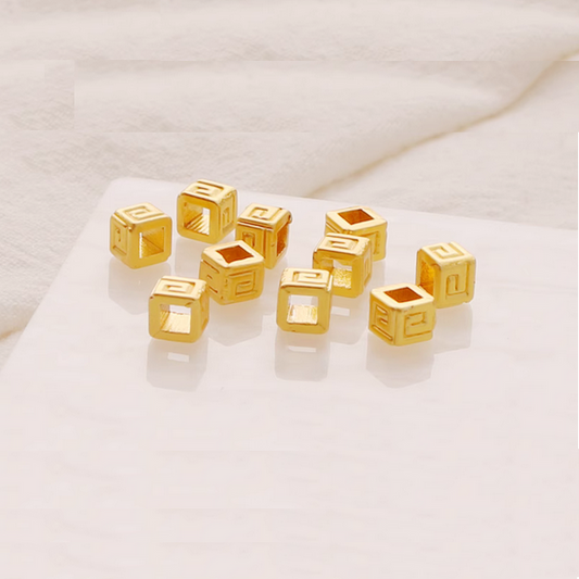20pcs Alloy Square Spacer Partition Piece - 18K Plated - AMFH-01