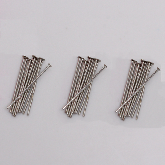 0.6mm 160pcs(8 size) Brass Flat Head Pins Beads Needles ,Platinum Plated- TLTN-03