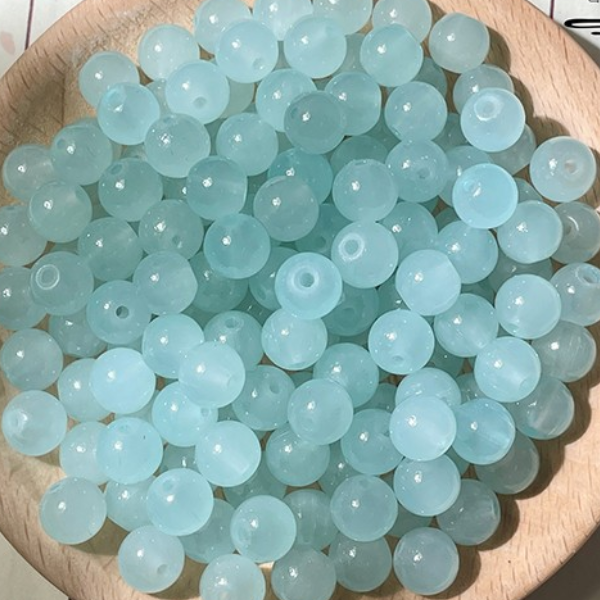 20pcs Glass Beads imitation Jade Beads