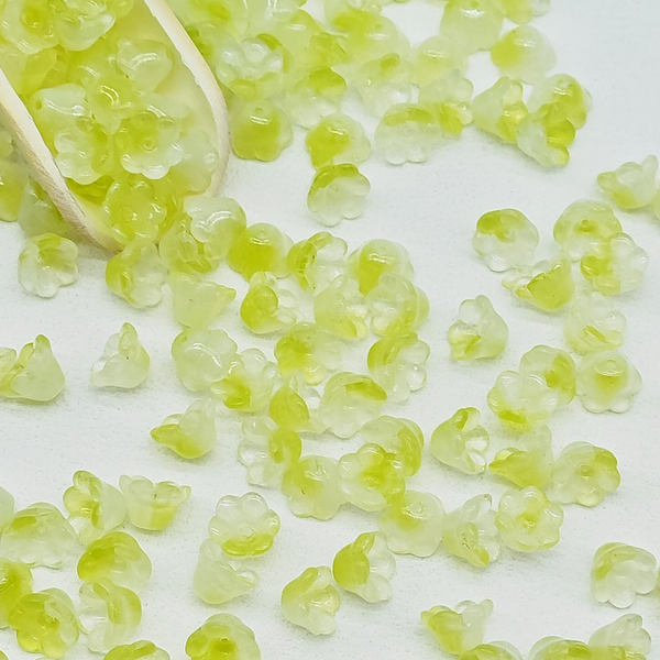 20pcs Glass Spacer Lily Of The Valley Receptacle Partition Beads