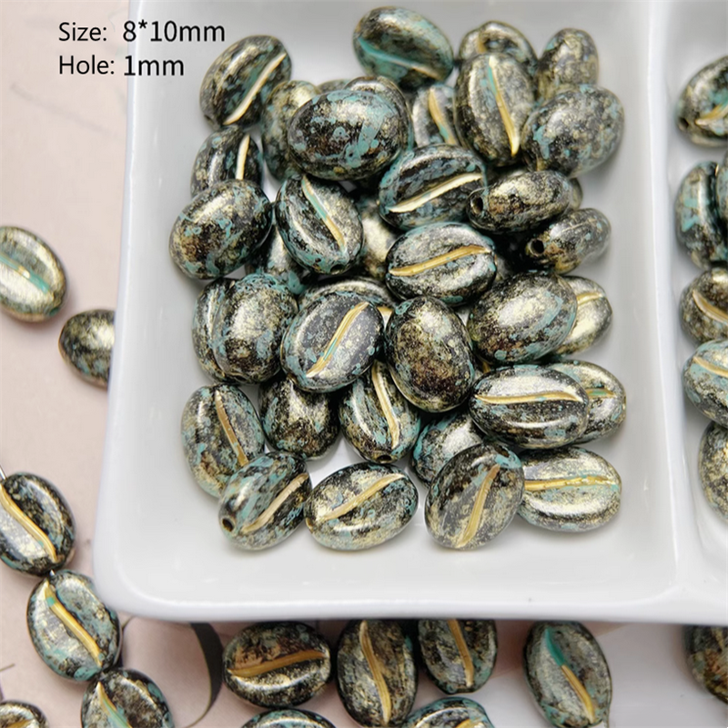 20pcs Coffee Bean Beads Ornament Handmaking Material