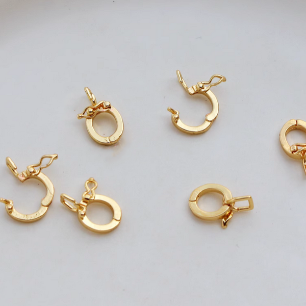 Brass Round Clip Snap Clasp