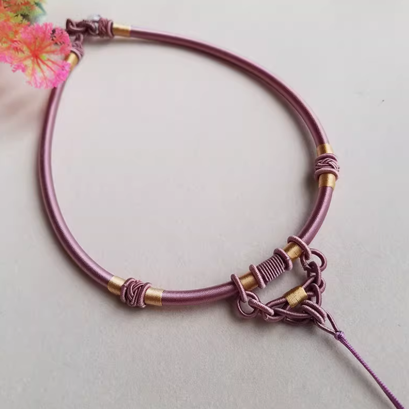 Rope Braided Semi-Finished Necklace Ethnic Traditional Style