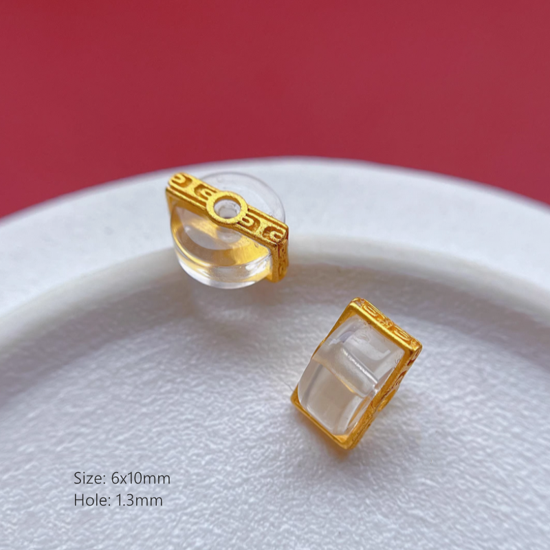 Nature Transparent Crystal Silver Gilded Base Spacers Partitions