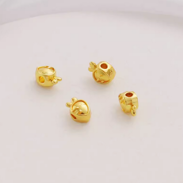 5pcs Alloy Cute Carrot Shape Spacer - 18K Electroplated - AMKT-05