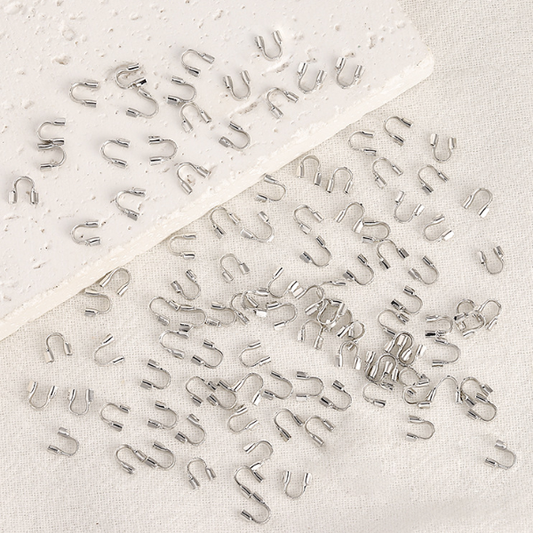 100pcs Brass U Shape Clasp Platinum Plated - CMUX-02