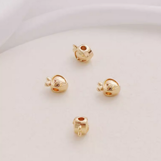 5pcs Alloy Cute Carrot Shape Spacer - 14K Electroplated - AMKT-06