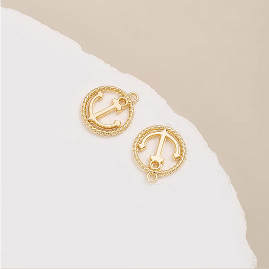 Alloy Ship's Anchor B Pendant Piece - PMSG-04