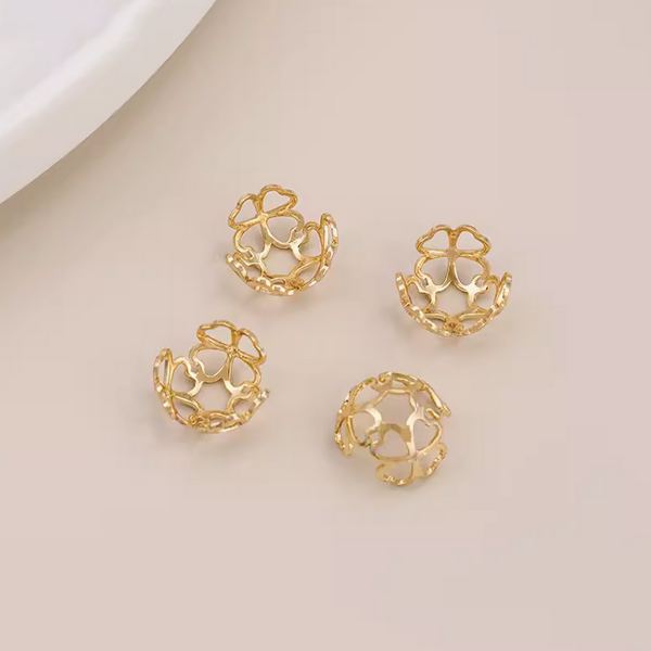 10pcs Brass Petal Torus Spacer Beads Tray