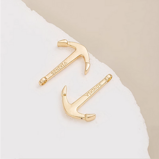 Alloy Ship's Anchor C Pendant Piece - PMSG-05
