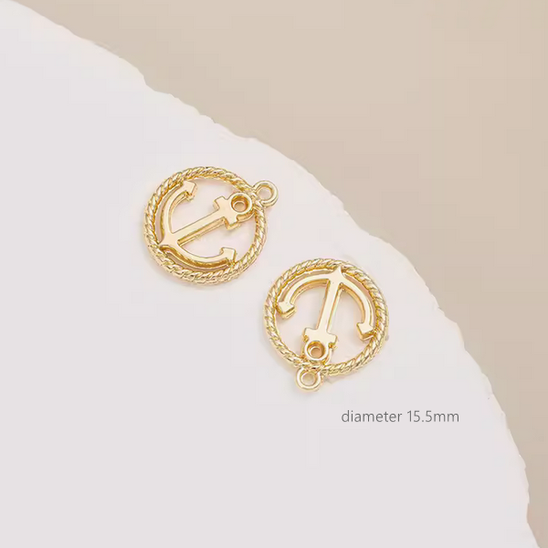 Alloy Fashion Pendants for Jewelry Handmaking DIY, 14K Plated