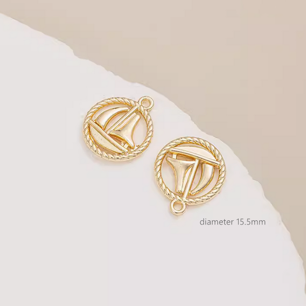 Alloy Fashion Pendants for Jewelry Handmaking DIY, 14K Plated
