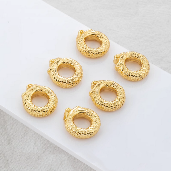 Alloy 12mm Long Round Spacer - Gold Electroplated - AMLF-01