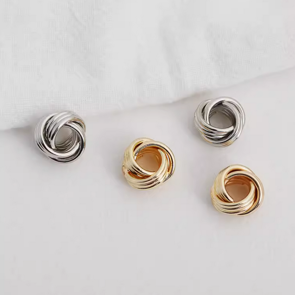 Alloy Braid Knot Shape Spacer Gold Platinum Plated