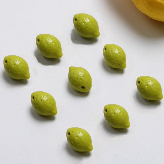 Glass Lemon Spacer Pendant Beads -GLNM-02