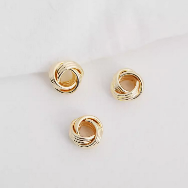Alloy Braid Knot Shape Spacer Gold Platinum Plated