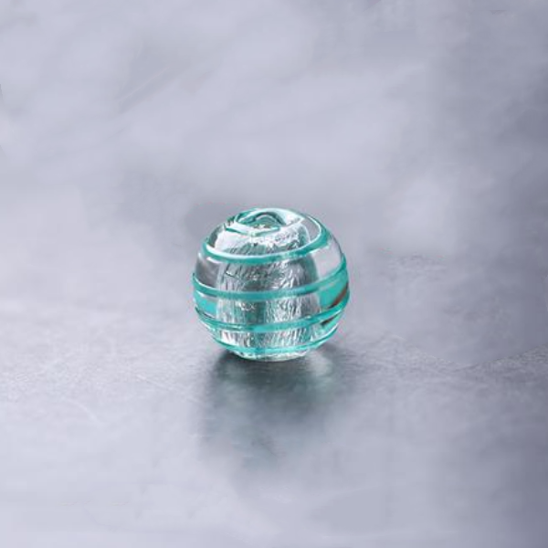 10pcs Glass Beads With Single Color Stripe -GLHZ-02