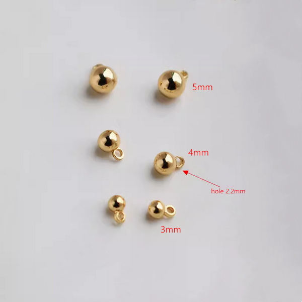 10pcs Alloy Solid Ball Pendant Spacer
