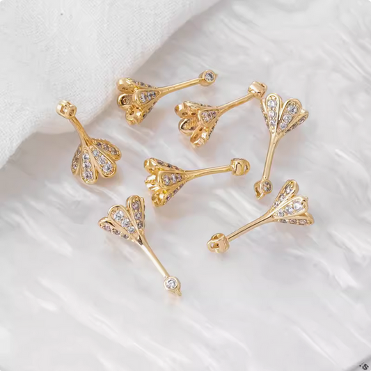 Alloy Gilded Pendant Hanger-Receptacle 14K Plated