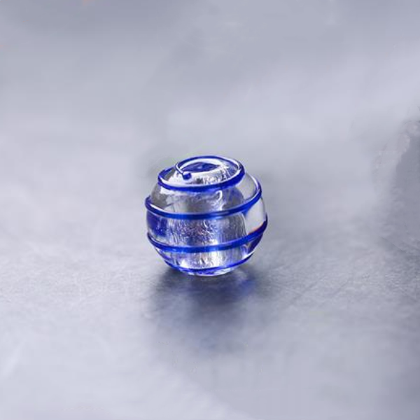 5pcs Glass Beads With Single Color Stripe