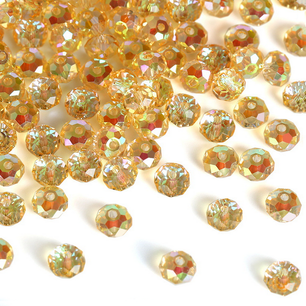 Electroplated Glass Facted Beads
