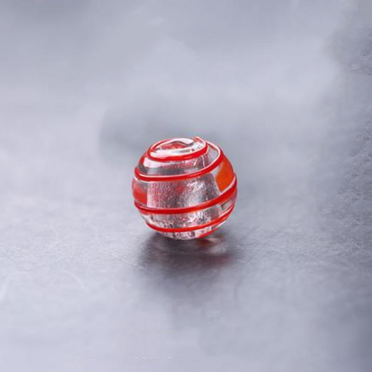 10pcs Glass Beads With Single Color Stripe -GLHZ-05