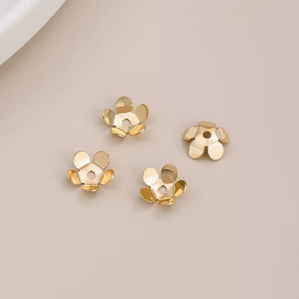 10pcs Brass Petal Torus Spacer Beads Tray