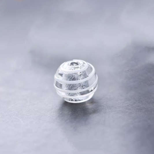 10pcs Glass Beads With Single Color Stripe -GLHZ-03