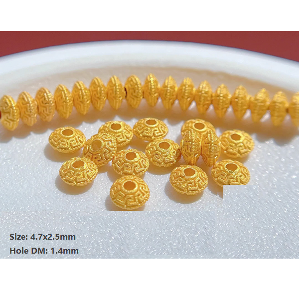 5pcs Sterling Silver Spacer Partition Piece 18K Plated- ASHG-06