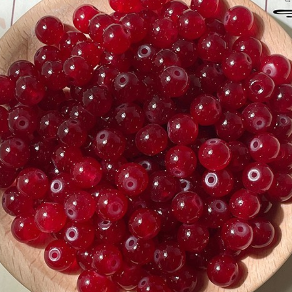 20pcs Glass Beads imitation Jade Beads