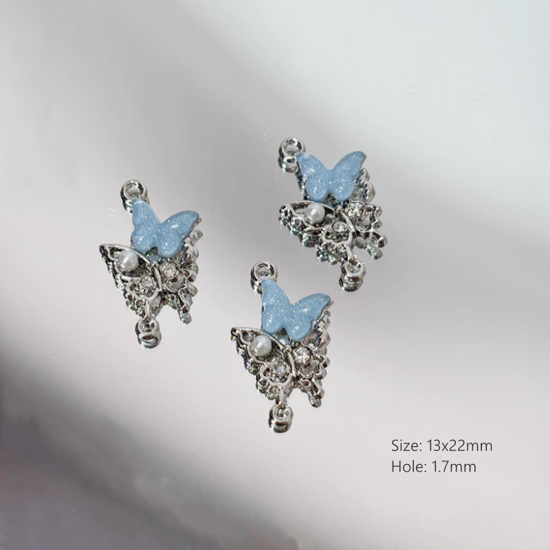 Alloy Pendants With Resin Blue Fairy Fantastic Charms Accessories