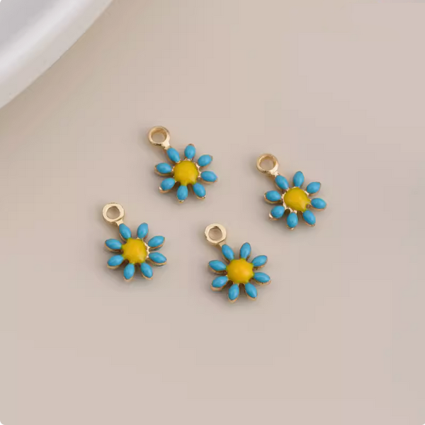 Brass Flower Pendant Dispensing 14K Plated