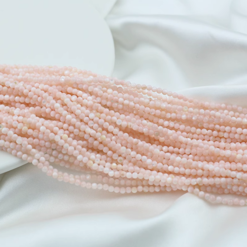 2-4mm Shell Material Beads Small Round Jewelry Dyed Warm Colorful Beads