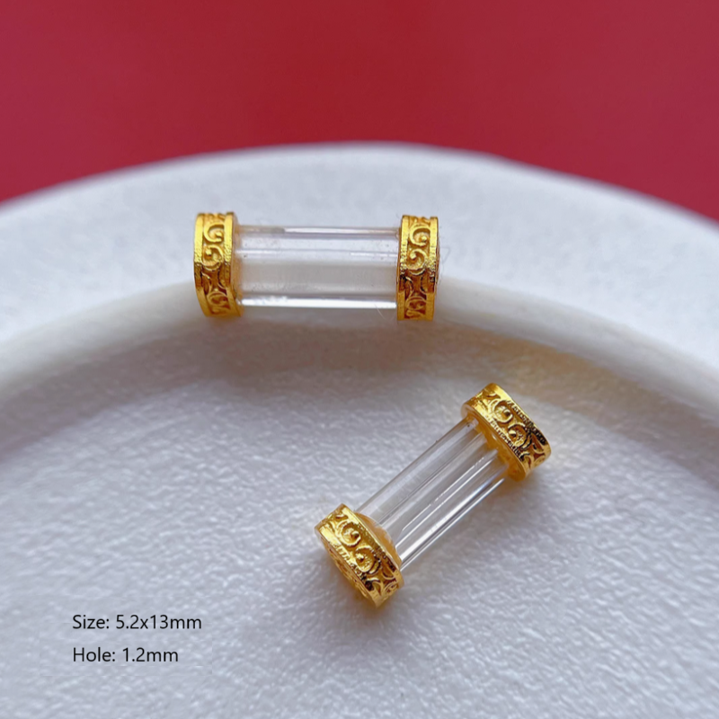 Nature Transparent Crystal Silver Gilded Base Spacers Partitions