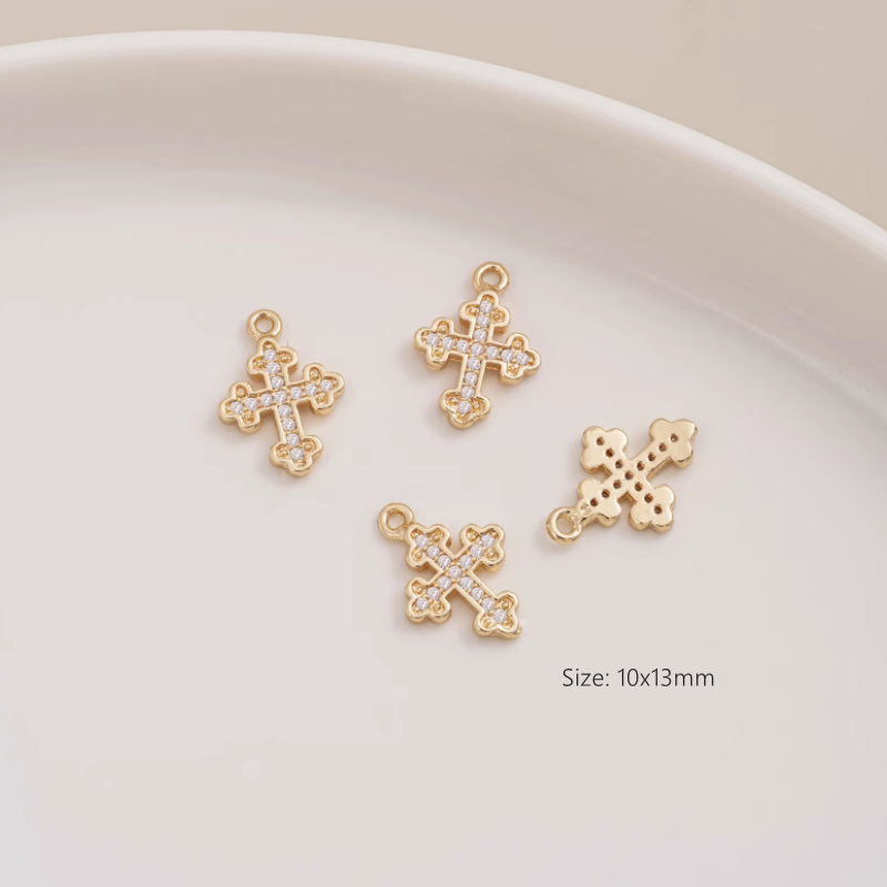 Brass 14K Gilded Zircon Necklace Bracelet Pendants Collection