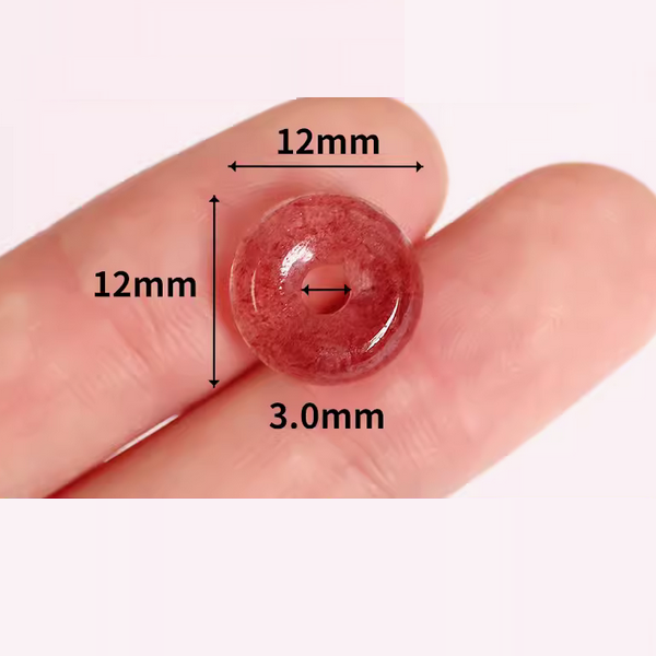 Strawverry Quartz Crystal Gemstone Charms Pendant