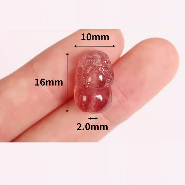 Strawverry Quartz Crystal Gemstone Charms Pendant