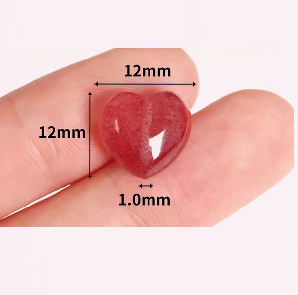 Strawverry Quartz Crystal Gemstone Charms Pendant