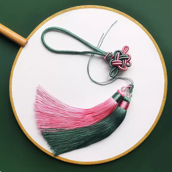 Double Tassel With Chinese Lucky Braiding Knot Hanging