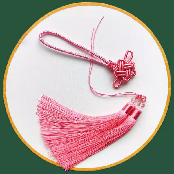 Double Tassel With Chinese Lucky Braiding Knot Hanging