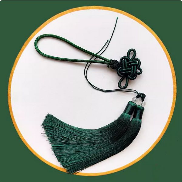 Double Tassel With Chinese Lucky Braiding Knot Hanging