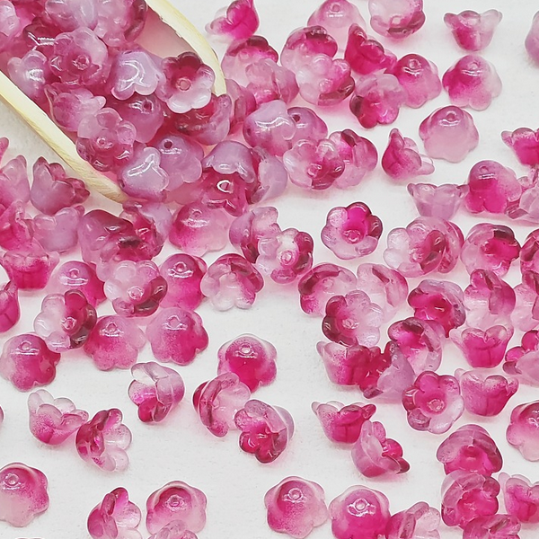 20pcs Glass Spacer Lily Of The Valley Receptacle Partition Beads