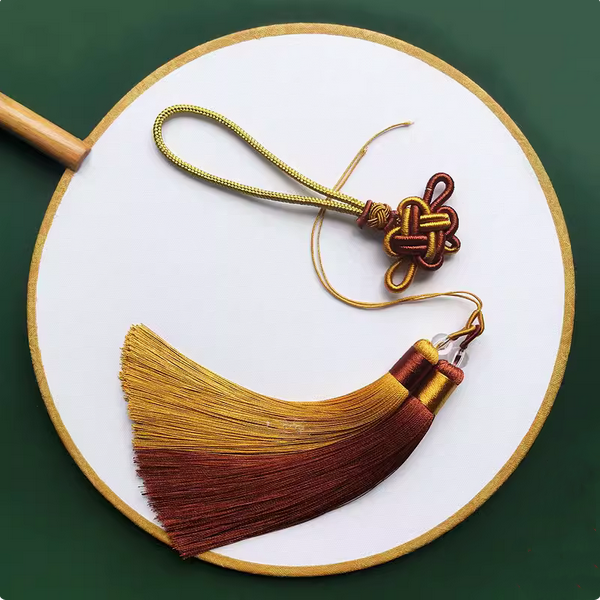 Double Tassel With Chinese Lucky Braiding Knot Hanging